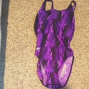 Nike Purple and Black Swimsuit